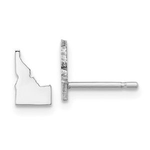 925 Sterling Silver TravelRhodium-plated Idaho State Earrings